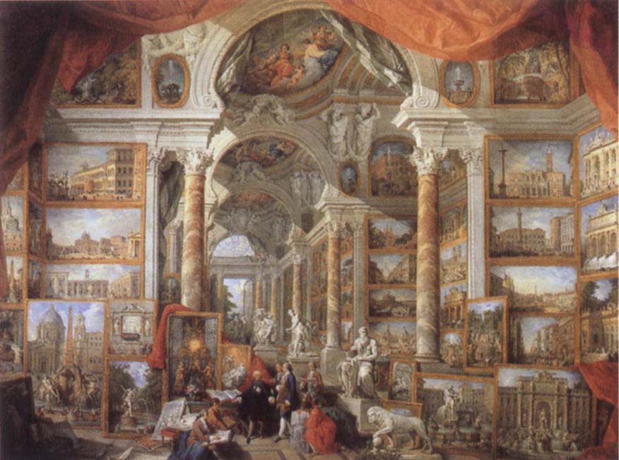 Giovanni Paolo Pannini Picture Gallery with views of Modern Rome